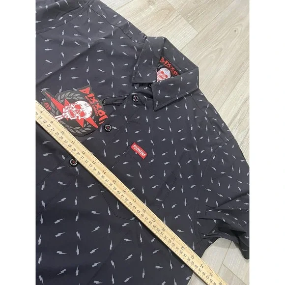 ⚡️ Dixxon Flannel Co. The Bolt Black Grey Gray Party Shirt L BNIB W/ Tag ⚡️.
